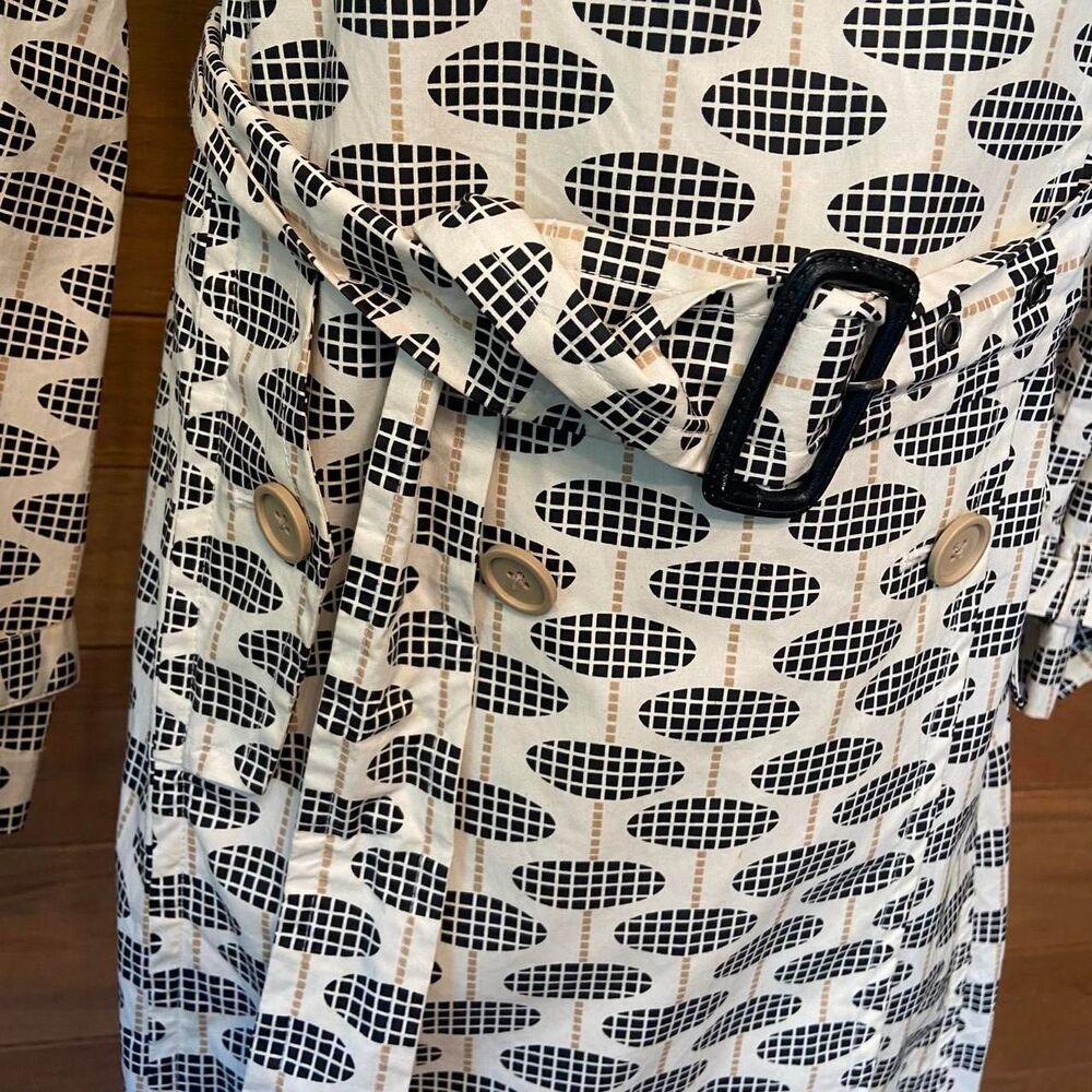 Gap vintage y2k graphic mod printed trench coat jacket - Picture 3 of 6